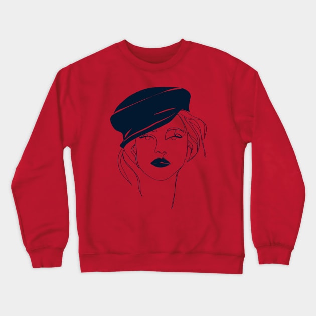 French girl Crewneck Sweatshirt by Printable Muse